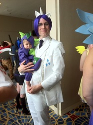 Size: 956x1280 | Tagged: safe, rarity, spike, human, g4, cosplay, irl, irl human, photo, rule 63