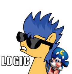 Size: 500x516 | Tagged: safe, flash sentry, g4, cereal, logic, sunglasses, tumblr