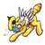 Size: 500x500 | Tagged: safe, artist:deyogee, dunsparce, alcohol, drunk, pokémon, ponified, solo