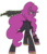 Size: 690x800 | Tagged: safe, artist:inlucidreverie, oc, oc only, oc:paintblood, pony, unicorn, fallout equestria, butt, clothes, eyelashes, featureless crotch, femboy, gun, magic, male, plot, simple background, solo, stallion, telekinesis, transparent background