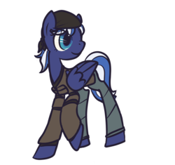 Size: 1200x1128 | Tagged: safe, artist:inlucidreverie, oc, oc only, oc:night sky, pegasus, pony, fallout equestria, bandana, clothes, simple background, solo, transparent background