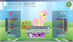 Size: 1075x627 | Tagged: safe, fluttershy, g4, female, solo, stepmania, trotmania, vector