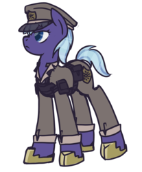 Size: 900x1086 | Tagged: safe, artist:inlucidreverie, oc, oc only, earth pony, pony, fallout equestria, clothes, hat, simple background, solo, transparent background, uniform