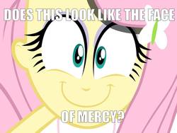 Size: 960x720 | Tagged: safe, fluttershy, equestria girls, g4, my little pony equestria girls, close-up, face of mercy, female, happyshy, image macro, solo