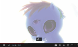 Size: 574x350 | Tagged: safe, artist:hotdiggedydemon, rainbow dash, swag.mov, g4, female, solo, youtube caption