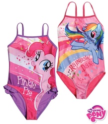 Size: 1300x1500 | Tagged: safe, pinkie pie, rainbow dash, g4, clothes, merchandise, one-piece swimsuit, swimsuit