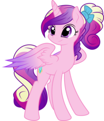Size: 1024x1195 | Tagged: safe, artist:kp-shadowsquirrel, artist:parclytaxel, derpibooru exclusive, princess cadance, g4, female, simple background, solo, transparent background, vector, younger