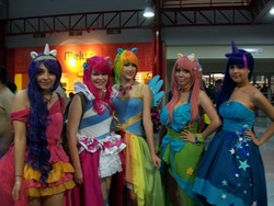 Size: 1280x960 | Tagged: safe, fluttershy, pinkie pie, rainbow dash, rarity, twilight sparkle, human, g4, cosplay, irl, irl human, photo