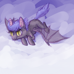 Size: 1280x1280 | Tagged: safe, artist:chromaskunk, oc, oc only, bat pony, pony, solo