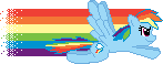 Size: 147x58 | Tagged: safe, artist:super-hedgehog, rainbow dash, g4, female, gif, ms paint, non-animated gif, pixel art, solo