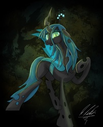 Size: 1920x2371 | Tagged: safe, artist:rariedash, queen chrysalis, changeling, changeling queen, g4, crown, female, jewelry, regalia, solo