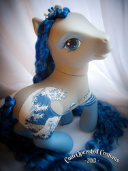 Size: 1024x1365 | Tagged: safe, artist:chickygrrl, oc, oc only, oc:nami, earth pony, pony, g3, 2013, customized toy, female, irl, mare, photo, styling size, the great wave off kanagawa, toy