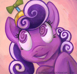 Size: 533x509 | Tagged: safe, artist:kenket, artist:spainfischer, screwball, earth pony, pony, g4, female, hat, mare, propeller hat, solo, swirly eyes, traditional art