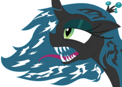 Size: 1024x738 | Tagged: safe, artist:wyld-d3v4stati0n, queen chrysalis, changeling, changeling queen, g4, fangs, female, simple background, solo, transparent background, vector