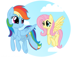 Size: 1000x800 | Tagged: safe, artist:bristlestream, fluttershy, rainbow dash, g4