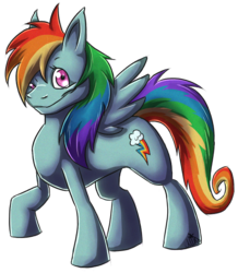 Size: 545x624 | Tagged: safe, artist:xnir0x, rainbow dash, pegasus, pony, g4, female, mare, solo