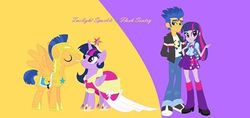 Size: 403x191 | Tagged: safe, flash sentry, twilight sparkle, equestria girls, g4, my little pony equestria girls, element of magic, royal guard, ship:flashlight, shipping, twilight sparkle (alicorn)