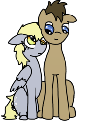 Size: 604x706 | Tagged: safe, artist:wonderful-col, derpy hooves, doctor whooves, time turner, pegasus, pony, g4, female, male, mare, ship:doctorderpy, shipping, straight