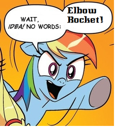 Size: 337x372 | Tagged: safe, idw, rainbow dash, g4, exploitable meme, meme, pacific rim, two words meme