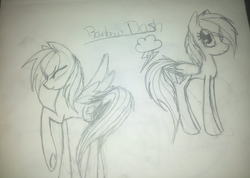 Size: 942x670 | Tagged: artist needed, source needed, safe, rainbow dash, g4, female, solo, traditional art