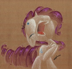 Size: 1076x1024 | Tagged: safe, artist:getchanoodlewet, rarity, g4, female, rearing, solo, traditional art