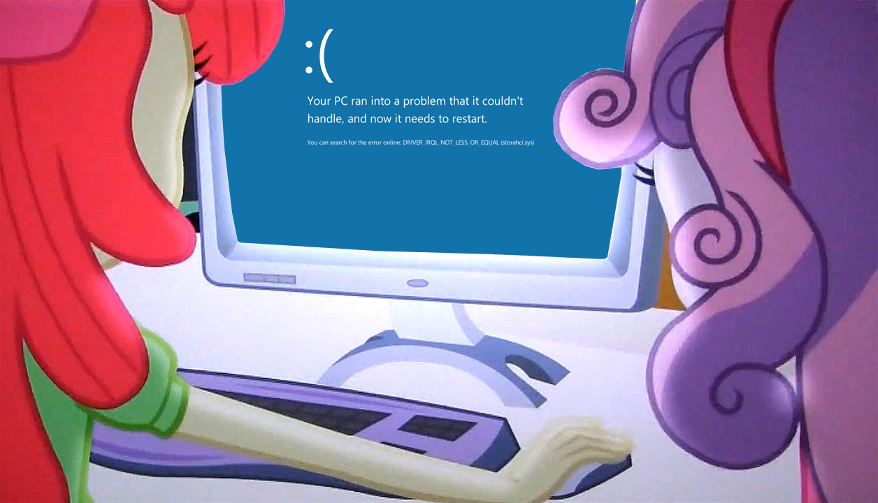 373578 Apple Bloom Blue Screen Of Death C Computer Duo Edit