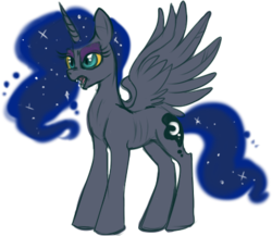 Size: 389x337 | Tagged: safe, artist:lulubell, nightmare moon, princess luna, g4, female, simple background, solo, transparent background