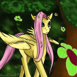 Size: 800x800 | Tagged: safe, artist:backlash91, fluttershy, g4, female, solo