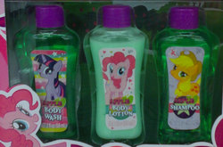 Size: 1009x666 | Tagged: safe, applejack, pinkie pie, twilight sparkle, g4, merchandise, shampoo