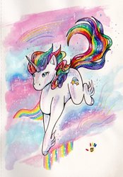 Size: 600x863 | Tagged: safe, artist:cocoaprints, oc, oc only, oc:stardazzle, solo, traditional art