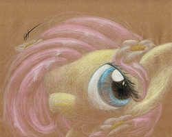 Size: 1024x820 | Tagged: safe, artist:getchanoodlewet, fluttershy, g4, female, solo, traditional art
