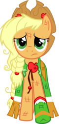 Size: 666x1388 | Tagged: safe, artist:tourniquetmuffin, applejack, earth pony, pony, g4, the best night ever, clothes, clothing damage, dirty, dress, female, gala dress, messy mane, scratches, simple background, solo, transparent background, vector