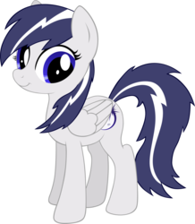 Size: 835x957 | Tagged: safe, artist:makintosh91, oc, oc only, oc:moonlight flare, pegasus, pony, cute, simple background, smiling, solo, transparent background