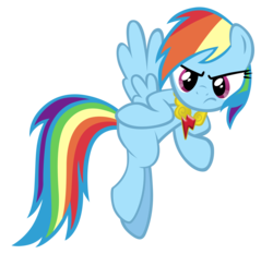 Size: 4000x3728 | Tagged: safe, artist:m99moron, rainbow dash, pegasus, pony, g4, the return of harmony, element of loyalty, female, flying, frown, hooves on hips, mare, simple background, solo, transparent background, vector