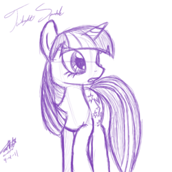 Size: 720x720 | Tagged: safe, artist:neonsupertails, twilight sparkle, pony, unicorn, g4, female, mare, solo, unicorn twilight