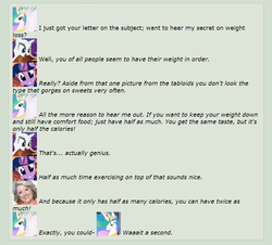 Size: 840x760 | Tagged: safe, screencap, princess celestia, rarity, twilight sparkle, g4, deviantart, paula deen, text