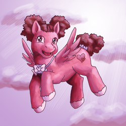 Size: 600x600 | Tagged: safe, artist:sailorptah, pegasus, pony, but i'm a cat person, cybele, ponified, sky, solo