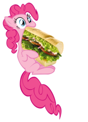 Size: 800x1110 | Tagged: safe, edit, pinkie pie, g4, female, food, not porn, sandwich, sandwich censorship, simple background, solo, transparent background, vector