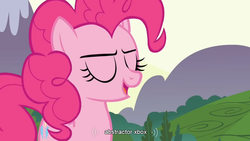 Size: 854x480 | Tagged: safe, screencap, pinkie pie, g4, female, solo, xbox, youtube caption