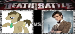 Size: 939x437 | Tagged: safe, artist:cyndaquil123, doctor whooves, time turner, g4, death battle, doctor who