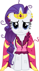 Size: 810x1467 | Tagged: safe, artist:tourniquetmuffin, rarity, pony, unicorn, g4, the best night ever, clothes, clothing damage, dress, female, gala dress, horn, jewelry, mare, messy mane, scratches, simple background, solo, tiara, transparent background, vector