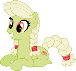 Size: 2338x2204 | Tagged: safe, artist:tourniquetmuffin, granny smith, earth pony, pony, g4, female, mare, simple background, solo, transparent background, vector, young granny smith