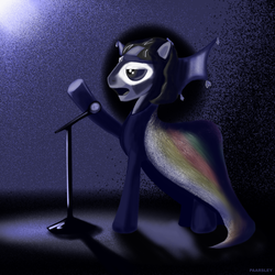 Size: 3600x3600 | Tagged: safe, artist:paarsley, foxtrot, genesis, peter gabriel, ponified, watcher of the skies