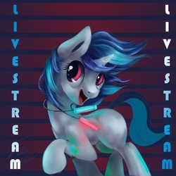 Size: 600x600 | Tagged: safe, artist:tsitra360, dj pon-3, vinyl scratch, g4, blank flank, female, solo