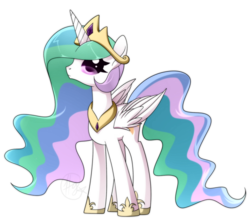 Size: 1438x1267 | Tagged: safe, artist:haydee, princess celestia, alicorn, pony, g4, female, jewelry, mare, regalia, simple background, solo, transparent background