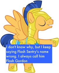 Size: 802x993 | Tagged: safe, flash sentry, g4, confession, exploitable meme, flash gordon, flash sentry savior of the universe, male, meme, solo, text, tumblr