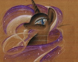 Size: 1024x820 | Tagged: safe, artist:getchanoodlewet, nightmare rarity, g4, female, solo, traditional art