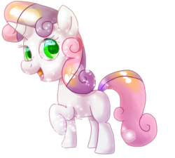 Size: 1000x900 | Tagged: safe, artist:zoiby, sweetie belle, pony, unicorn, g4, female, filly, foal, raised hoof, simple background, solo, sparkles, transparent background