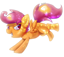 Size: 1000x900 | Tagged: safe, artist:zoiby, scootaloo, g4, female, solo, sparkles