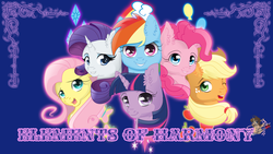 Size: 1960x1103 | Tagged: safe, artist:unisoleil, applejack, fluttershy, pinkie pie, rainbow dash, rarity, twilight sparkle, g4, mane six